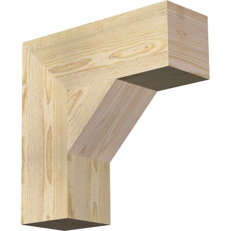 Ekena Millwork Traditional Block Rough Sawn Bracket, Douglas Fir, 6"W x 18"D x 18"H BKT06X18X18TRA05RDF